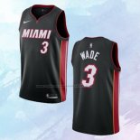 NO 3 Dwyane Wade Camiseta Miami Heat Icon Negro