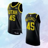 NO 45 Donovan Mitchell Camiseta Utah Jazz Statement Autentico Negro 2022-23