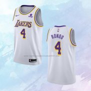NO 4 Rajon Rondo Camiseta Los Angeles Lakers Association Blanco 2021-22