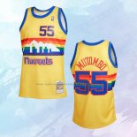 NO 55 Dikembe Mutombo Camiseta Mitchell & Ness Denver Nuggets Amarillo 1991-92