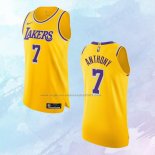 NO 7 Carmelo Anthony Camiseta Los Angeles Lakers Icon Autentico Amarillo