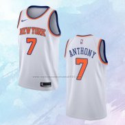 NO 7 Carmelo Anthony Camiseta New York Knicks Association Blanco