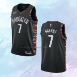 NO 7 Kevin Durant Camiseta Brooklyn Nets Ciudad Negro 2019-20