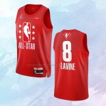 NO 8 Zach LaVine Camiseta Chicago Bulls All Star 2022 Granate
