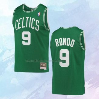 NO 9 Rajon Rondo Camiseta Boston Celtics Hardwood Classics Verde