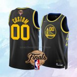 Camiseta Golden State Warriors Personalizada Ciudad 2022 NBA Finals Negro