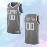 Camiseta Los Angeles Clippers Personalizada Earned Gris 2020-21