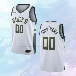 Camiseta Milwaukee Bucks Personalizada Association Blanco 2020-21