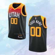 Camiseta Utah Jazz Personalizada Ciudad Negro 2020-21
