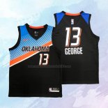 NO 13 Paul George Camiseta Oklahoma City Thunder Ciudad Negro 2020-21