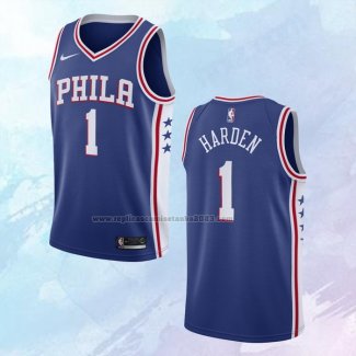 NO 1 James Harden Camiseta Philadelphia 76ers Icon Azul