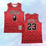 NO 23 Camiseta Chicago Bulls Hardwood Classic Bape Rojo