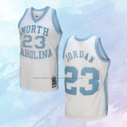NO 23 Michael Jordan Camiseta Mitchell & Ness NCAA North Carolina Tar Heels Blanco 1983-84