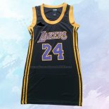 NO 24 Kobe Bryant Camiseta Mujer Los Angeles Lakers Negro2
