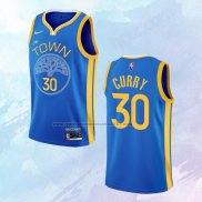 NO 30 Stephen Curry Camiseta Golden State Warriors Earned Azul 2022-23