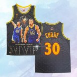 NO 30 Stephen Curry Camiseta Mitchell & Ness Golden State Warriors MVP Negro