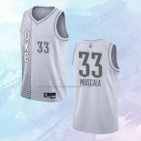 NO 33 Mike Muscala Camiseta Oklahoma City Thunder Ciudad Blanco 2021-22