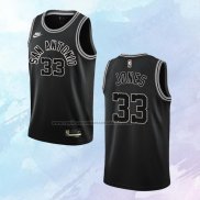 NO 33 Tre Jones Camiseta San Antonio Spurs Classic Negro 2022-23