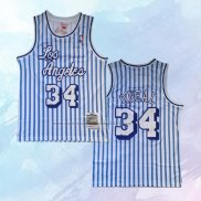 NO 34 Camiseta Mitchell & Ness Los Angeles Lakers Azul Blanco 1996-97 Shaquille O'Neal