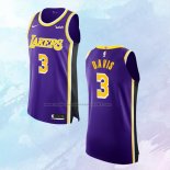 NO 3 Anthony Davis Camiseta Los Angeles Lakers Statement Autentico Violeta