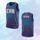 NO 40 Cody Zeller Camiseta Charlotte Hornets Statement Edition Violeta
