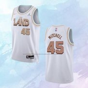 NO 45 Donovan Mitchell Camiseta Cleveland Cavaliers Ciudad Blanco 2022-23
