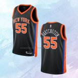 NO 55 Isaiah Hartenstein Camiseta New York Knicks Ciudad Negro 2022-23