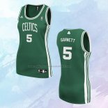 NO 5 Kevin Garnett Camiseta Mujer Boston Celtics Icon Verde