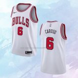 NO 6 Alex Caruso Camiseta Chicago Bulls Association Blanco 2021