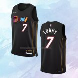 NO 7 Kyle Lowry Camiseta Miami Heat Ciudad Negro 2021-22