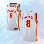 NO 8 Danilo Gallinari Camiseta Atlanta Hawks Association Blanco 2020-21