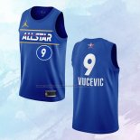NO 9 Nikola Vucevic Camiseta Orlando Magic All Star 2021 Azul