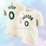 Camiseta Manga Corta Boston Celtics Jayson Tatum Ciudad 2023-24 Crema