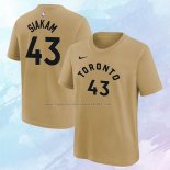 Camiseta Manga Corta Toronto Raptors Pascal Siakam Ciudad 2023-24 Marron