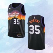 Camiseta Nino Phoenix Suns Kevin Durant NO 35 Ciudad 2020-21 Negro