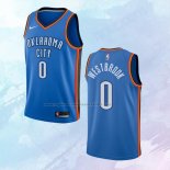 NO 0 Russell Westbrook Camiseta Oklahoma City Thunder Icon Azul
