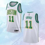 NO 11 Kyrie Irving Camiseta Boston Celtics Ciudad Blanco