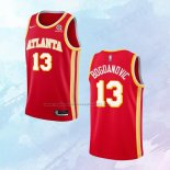 NO 13 Bogdan Bogdanovic Camiseta Atlanta Hawks Icon Rojo 2020-21