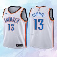 NO 13 Paul George Camiseta Nino Oklahoma City Thunder Association Blanco 2017-18