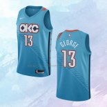 NO 13 Paul George Camiseta Oklahoma City Thunder Ciudad Azul 2018-19