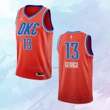 NO 13 Paul George Camiseta Oklahoma City Thunder Statement Naranja 2021