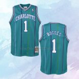 NO 1 Muggsy Bogues Camiseta Charlotte Hornets Hardwood Classics Verde 1992-93
