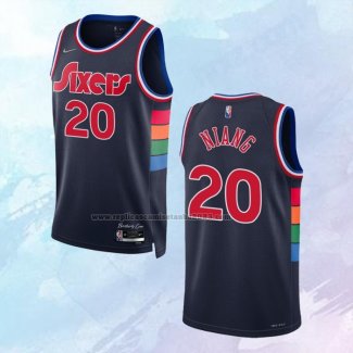 NO 20 Georges Niang Camiseta Philadelphia 76ers Ciudad Azul 2021-22