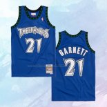 NO 21 Kevin Garnett Camiseta Minnesota Timberwolves Hardwood Classics Throwback Azul 2003-04