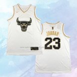 NO 23 Michael Jordan Camiseta Chicago Bulls Golden Edition Blanco