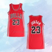NO 23 Michael Jordan Camiseta Mujer Chicago Bulls Icon Rojo