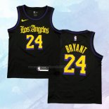 NO 24 Kobe Bryant Camiseta Los Angeles Lakers Ciudad Negro 2019-20