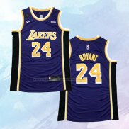 NO 24 Kobe Bryant Camiseta Los Angeles Lakers Statement Violeta 2018