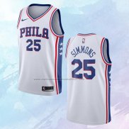 NO 25 Ben Simmons Camiseta Philadelphia 76ers Association Blanco