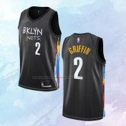 NO 2 Blake Griffin Camiseta Brooklyn Nets Ciudad Negro 2020-21